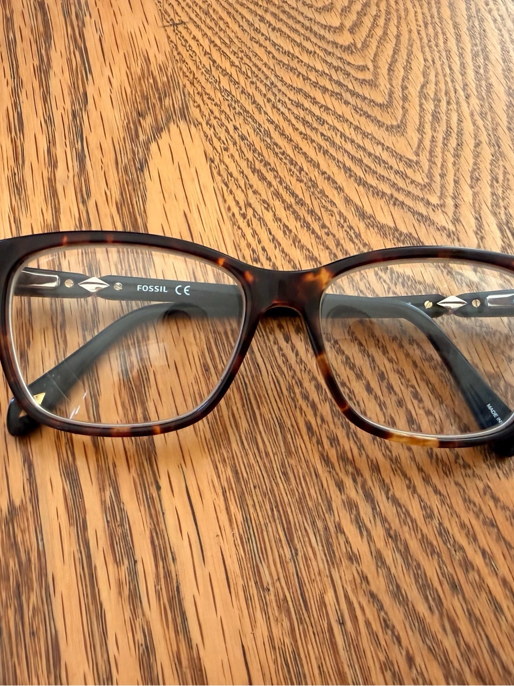 Fossil Women's Tortoiseshell Eyeglass Frames - Brown/Black Pattern